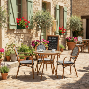 Restaurant Patio Bistro Set - Square