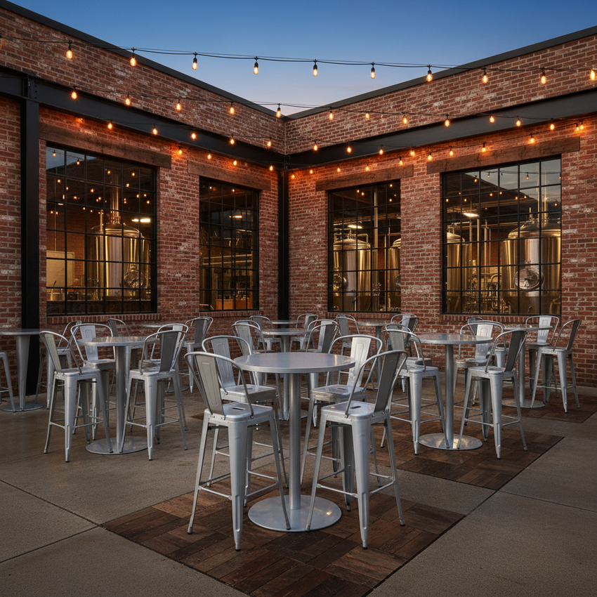 Silver Bar Set — Craft Brewery Beer Garden